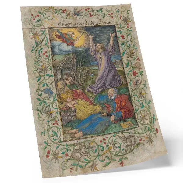 Christ on the Mount of Olives by Albrecht Dürer and Georg Mack the Elder decorative poster