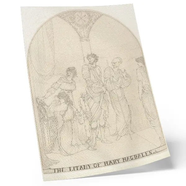 Litany of Mary Magdalene by Aubrey Vincent Beardsley decorative poster