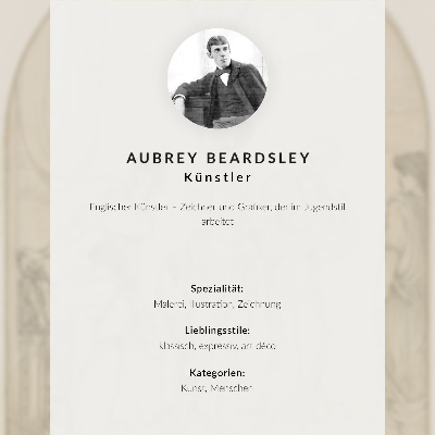 Decorative poster Litany of Mary Magdalene by Aubrey Vincent Beardsley