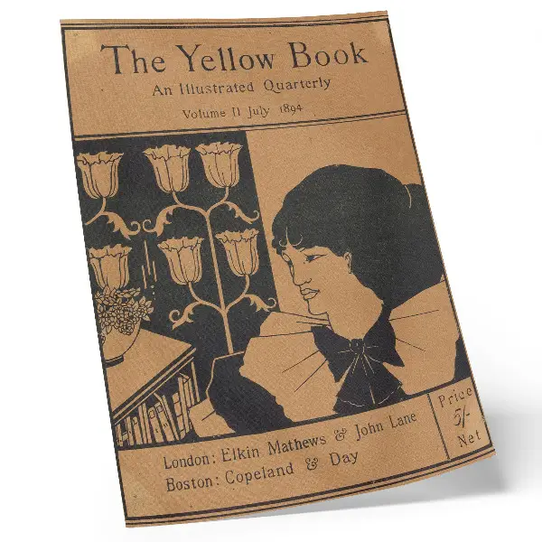 Art print cover of The Yellow Book, an illustrated quarterly, Volume II, July 1894, by Aubrey Beardsley