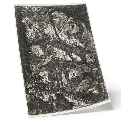 Premium wall art Drawbridge, plate VII from the Carceri d'Invenzione cycle by Giovanni Battista Piranesi