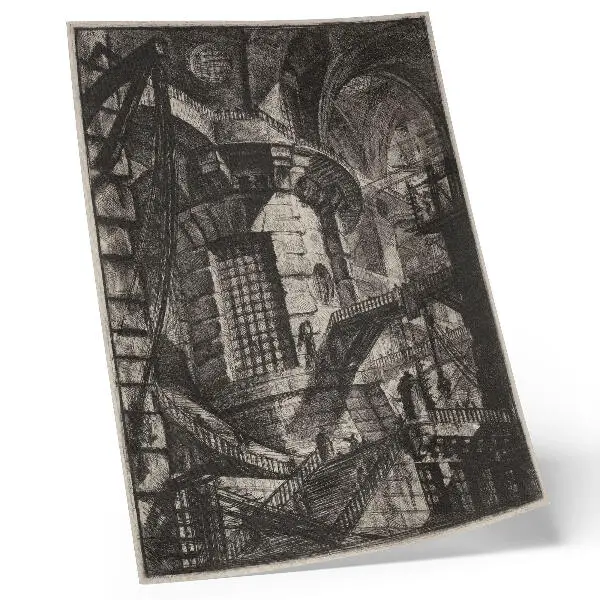 Decorative poster The Round Tower by Giovanni Battista Piranesi from the 1780s