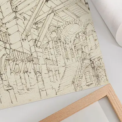 Architectural studies by Giovanni Battista Piranesi premium wall art