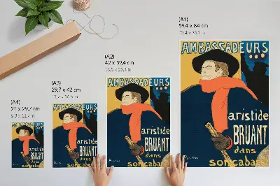 The Ambassadors of Aristide Bruant dans son cabaret 1892 print by Henri de Toulouse-Lautrec high resolution poster