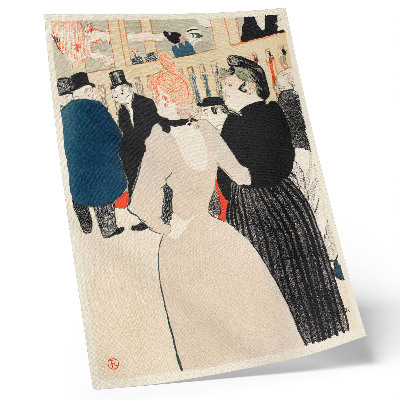 Decorative poster At the Moulin Rouge La Goulue and Her Sister (1892), high-resolution print by Henri de Toulouse-Lautrec