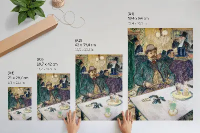 Mr. Boileau in the Café by Henri de Toulouse-Lautrec high-resolution painting poster (1893)