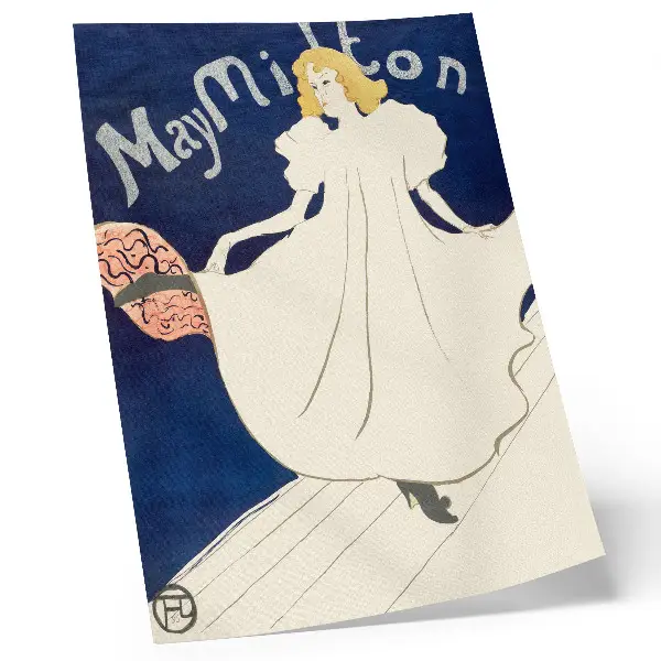 May Milton (1895) decorative poster by Henri de Toulouse-Lautrec high-resolution print