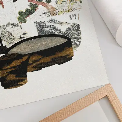 Katsushika Hokusai Tea Table 1822 decorative poster vintage Japanese woodblock print