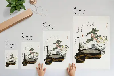 Katsushika Hokusai Tea Table 1822 decorative poster vintage Japanese woodblock print
