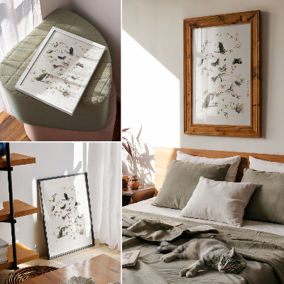 Premium wall art Hokusai's Butterflies and Moths (1830-1850)