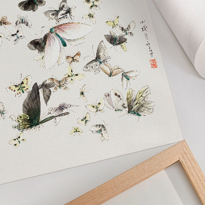 Premium wall art Hokusai's Butterflies and Moths (1830-1850)