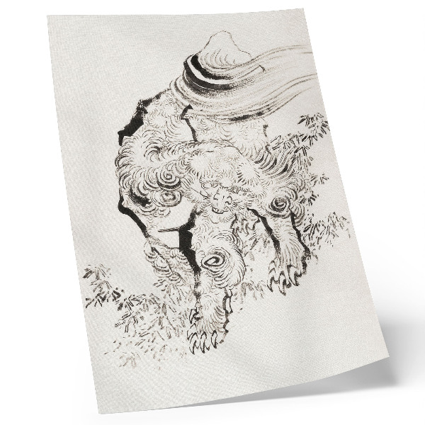 Decorative poster Hokusai's Japanese Tiger, Album of Sketches (1760-1849)