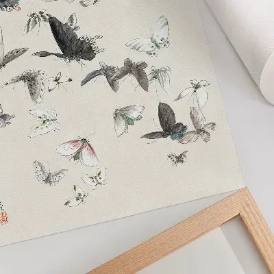 Hokusai's Butterflies and Moths poster