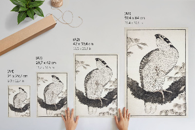 Decorative poster Katsushika Hokusai's Bird from the Album of Sketches (1814), vintage Japanese woodblock print