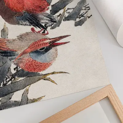 Birds from the Album of Sketches by Katsushika Hokusai (1814) vintage Japanese woodblock print poster