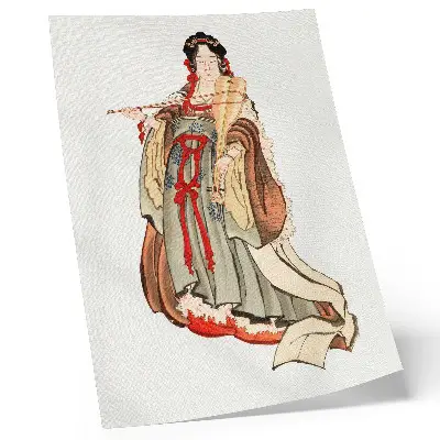 Art print Benten (Goddess of Love) 18th–19th century illustration of a Japanese woman from the Stone Age by Katsushika Hokusai