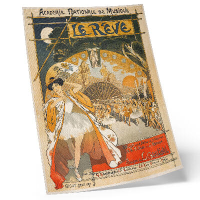 Decorative poster The Dream (1891) by Théophile Alexandre Steinlen