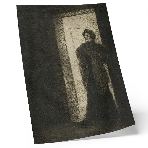 On the Threshold by Théophile-Alexandre Pierre Steinlen poster decorative art print
