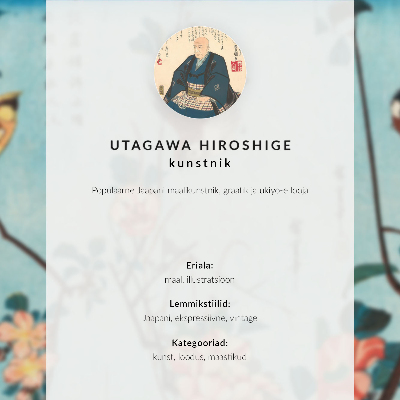 Decorative poster Peacock and Peonies, vintage Japanese woodblock print by Utagawa Hiroshige
