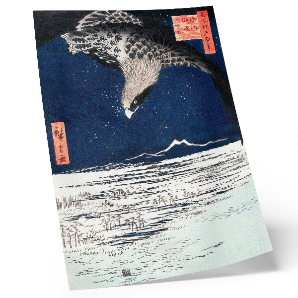 Poster Japanese Hawk (1857) vintage Ukiyo-e by Utagawa Hiroshige
