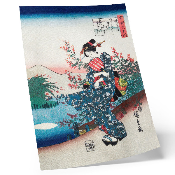 Premium wall art Japanese woman (1844-1846), vintage woodcut by Utagawa Hiroshige
