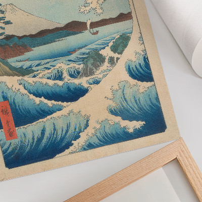 Art print A great wave on Satta Beach in Suruga, from the series Thirty-six Views of Fuji (Fuji Sanjuroku Kei) by Utagawa Kuniyos