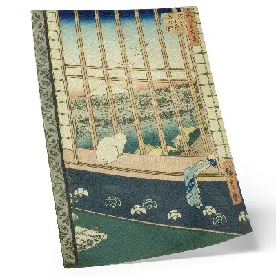 Asakusa Rice Fields and the Torinomachi Festival by Hiroshige premium wall art from the series One Hundred Famous Views of Edo