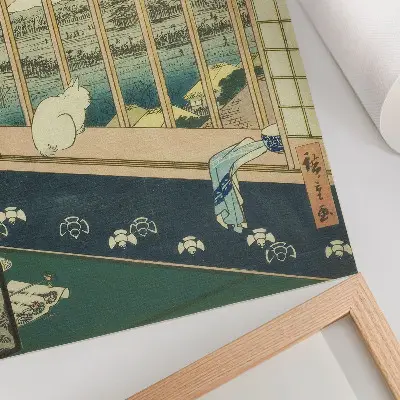 Asakusa Rice Fields and the Torinomachi Festival by Hiroshige premium wall art from the series One Hundred Famous Views of Edo