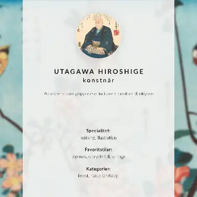 Kingfisher and monochory by Utagawa Hiroshige decorative poster
