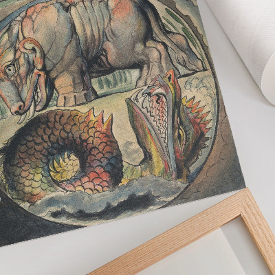 Premium wall art Behemoth and Leviathan (after William Blake)
