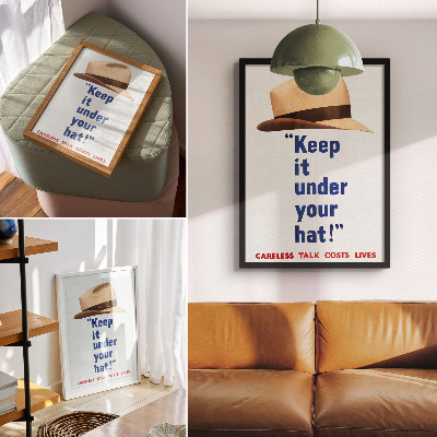 Art print Keep It Under Your Hat! (1940s) High Resolution Poster by St. Michael's Press Ltd