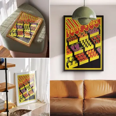 The Fruit Shop 1936 by Federal Art Project decorative poster