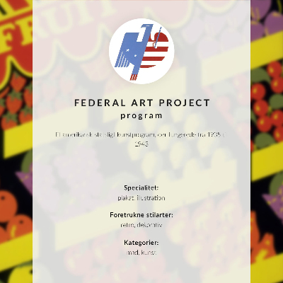 Decorative poster The Fruit Shop (1936) – by Federal Art Project
