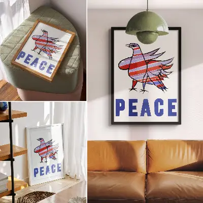 McCarthy Peace (1968) with bird by Ben Shahn poster