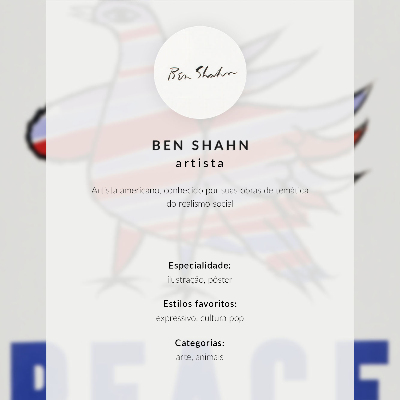 Poster McCarthy Peace (1968) with bird by Ben Shahn