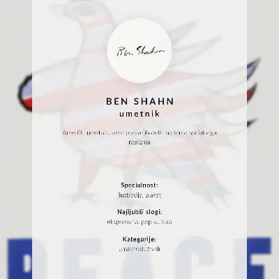 McCarthy Peace (1968) with bird by Ben Shahn poster