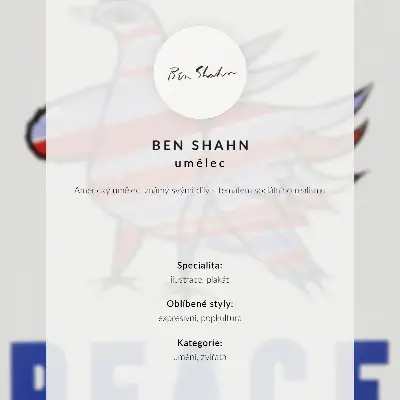 McCarthy Peace (1968) with bird by Ben Shahn poster