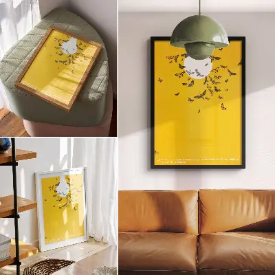 Lightbulb Poster (1974) by Ken White premium wall art