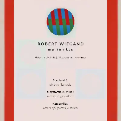 Robert Wiegand exhibition poster from 1965
