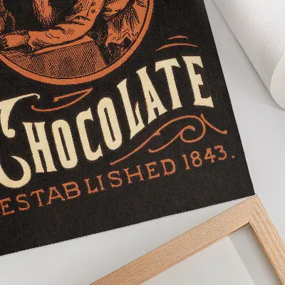 Webb's Chocolate 1843 chromolithography premium wall art