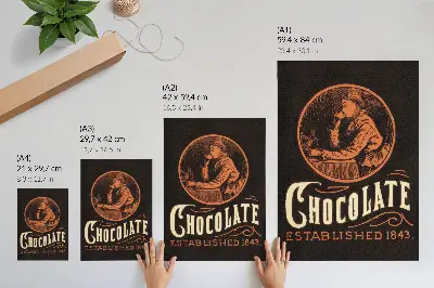 Webb's Chocolate 1843 chromolithography premium wall art