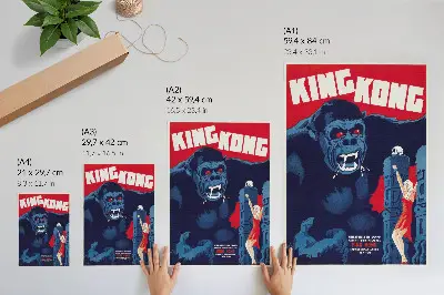King Kong (1933) movie poster Danish edition premium wall art
