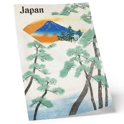 Travels of the Japanese Government Railway (1930) vintage illustration poster