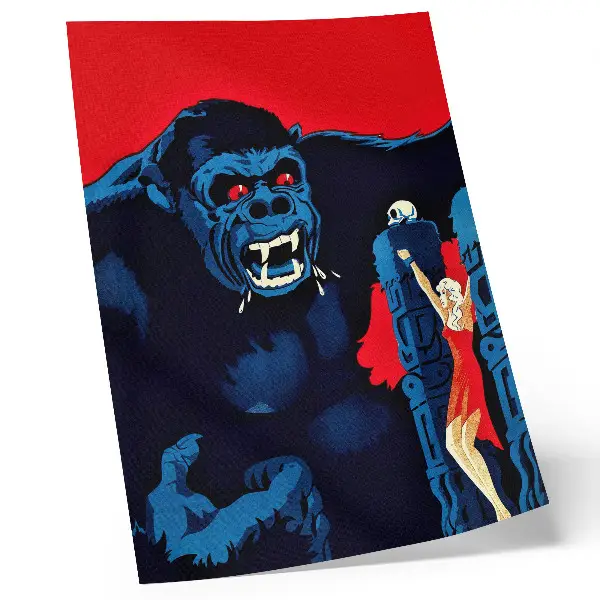 King Kong 1933 Danish film poster premium wall art