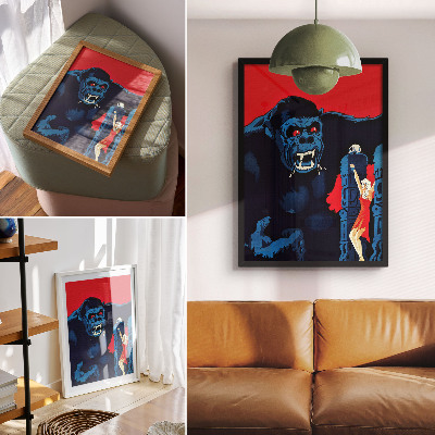 Premium wall art Danish film poster for King Kong (1933)
