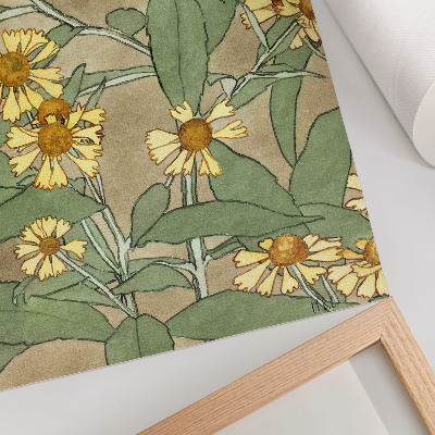 Art print Daisies with Orange Center and Yellow Petals (1915), Hannah Borger Overbeck