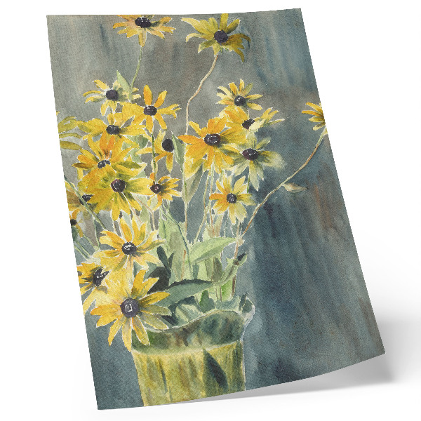 Premium wall art Vase with Rudbeckias (1915) by Hannah Borger Overbeck