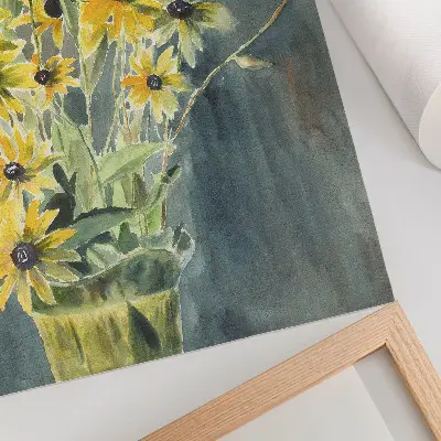 Vase with Rudbeckias (1915) by Hannah Borger Overbeck premium wall art