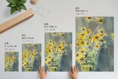 Vase with Rudbeckias (1915) by Hannah Borger Overbeck premium wall art