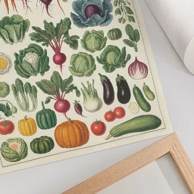 Vegetables of various kinds and colors art poster